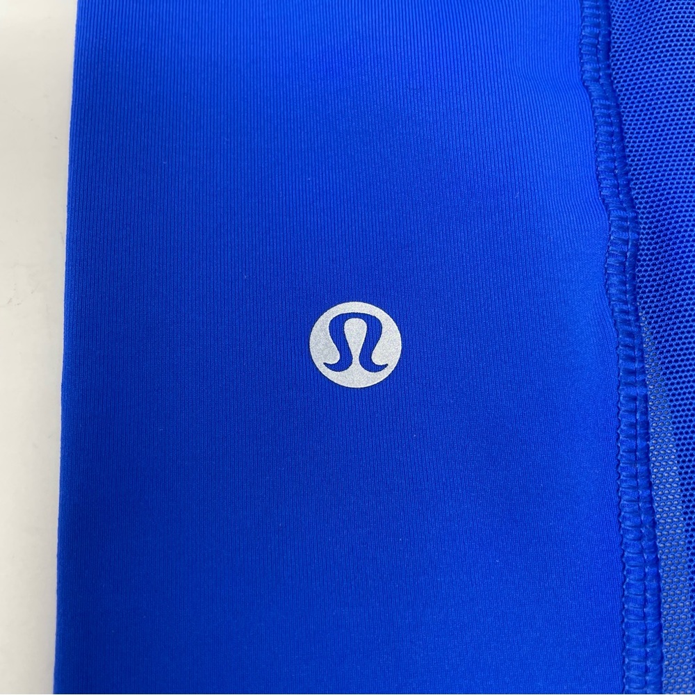 Lululemon Fast and Free High-Rise Crop 18” Blue Running Gym Leggings size 2 - Picture 9 of 11